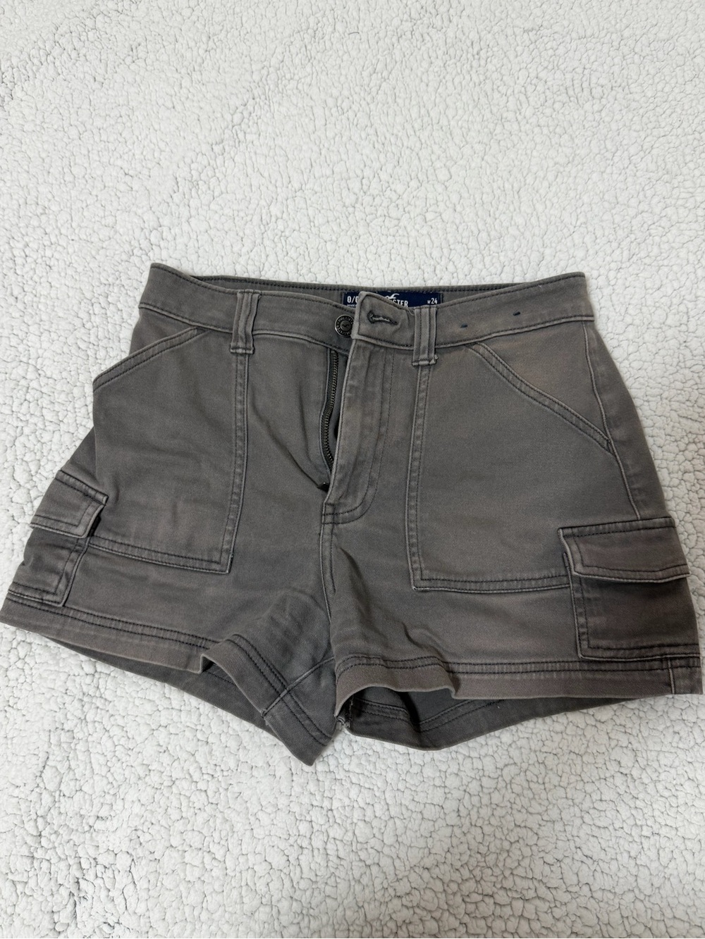 Hollister Charcoal Utility Cargo Shorts